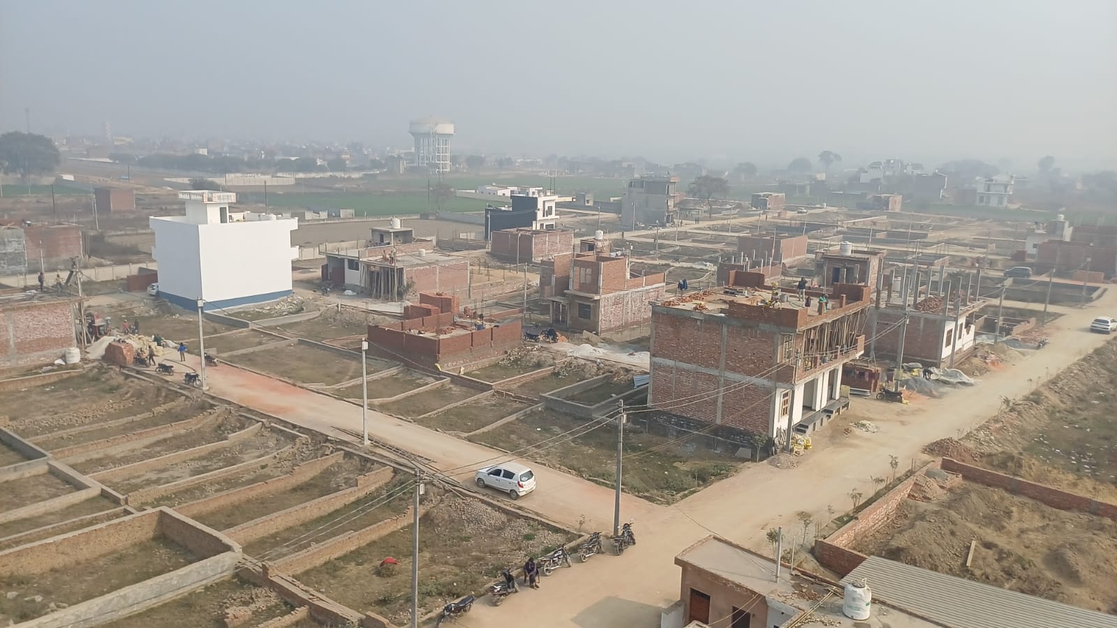 Aerial view of Defence Vedic City development