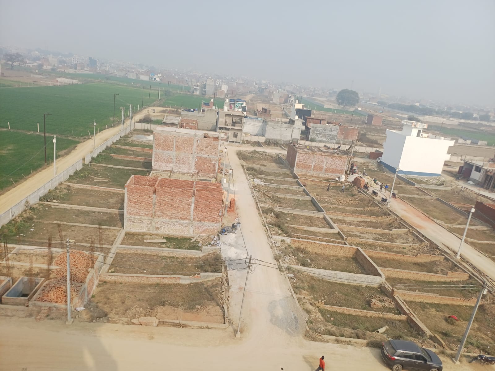 Plotted layout with demarcated plots